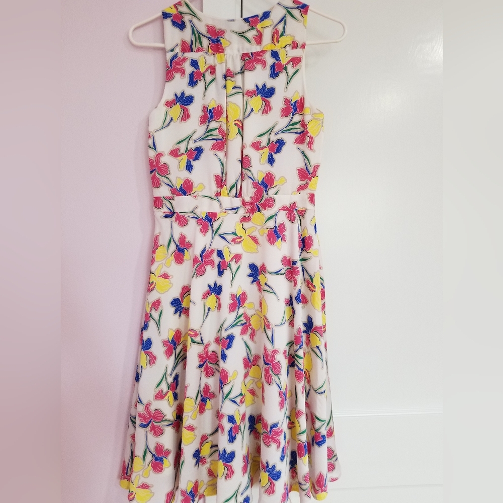 Banana Republic Floral Dress - Pink, Yellow, Blue